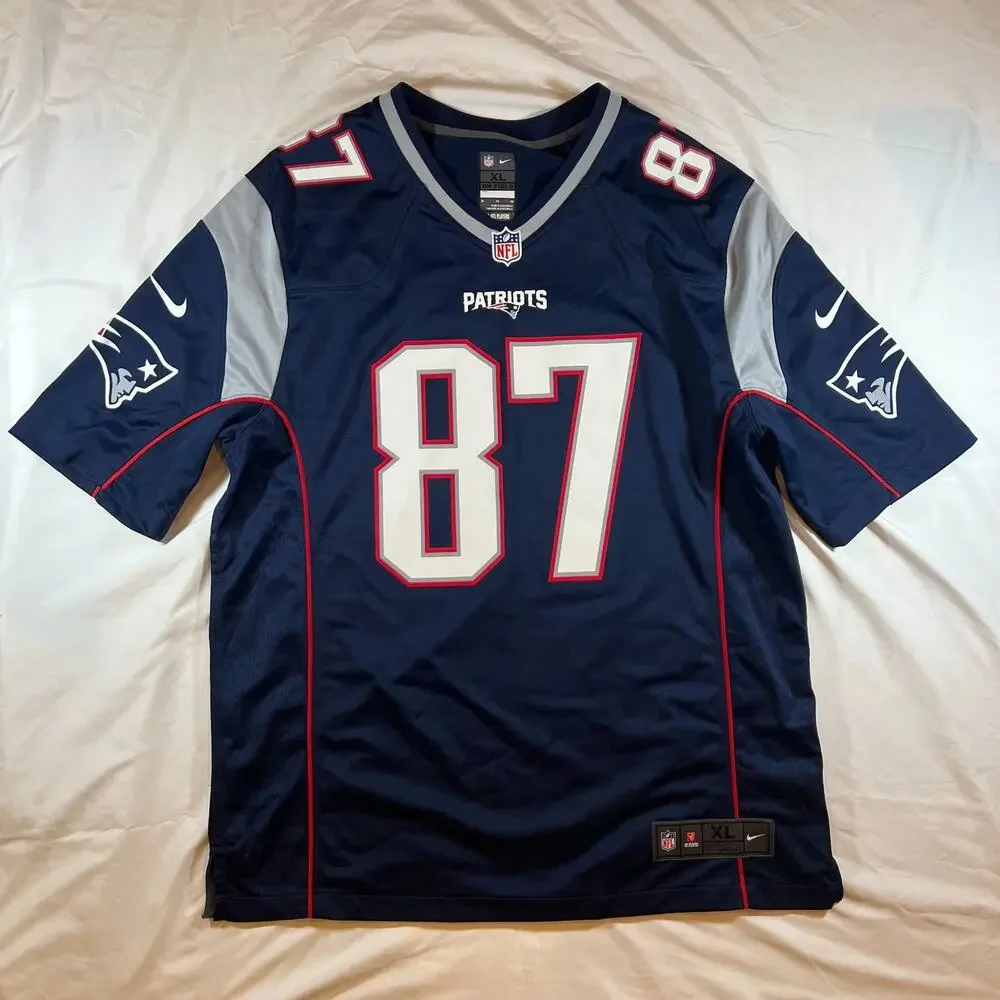 Nike Rob Gronkowski #87 New England Patriots Men's XL On Field Jersey Navy